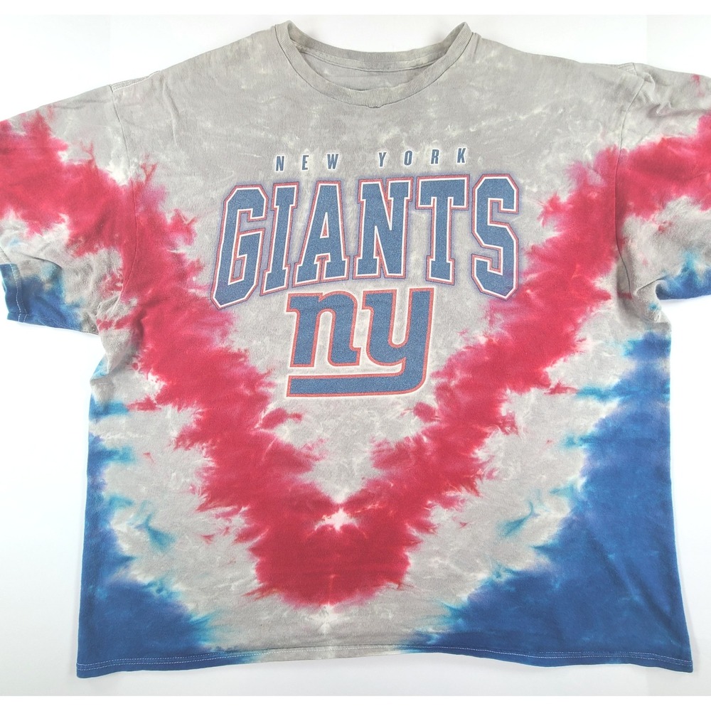 New York Giants T-Shirt Mens XXL Multicolor NFL Football Sports Tie Dye Crewneck